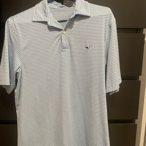 Vineyard Vines Blue and White performance Polo Shirt